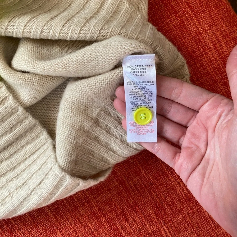 Brodie Cashmere Neon Green ColorBlock Cardigan Sweater - Picture 10 of 15